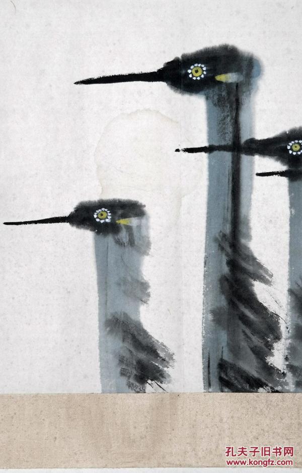 年绘●花鸟画》锦绫原裱旧镜心◆手绘近现代湖