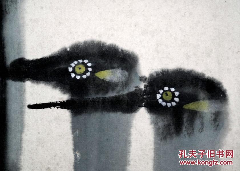 年绘●花鸟画》锦绫原裱旧镜心◆手绘近现代湖