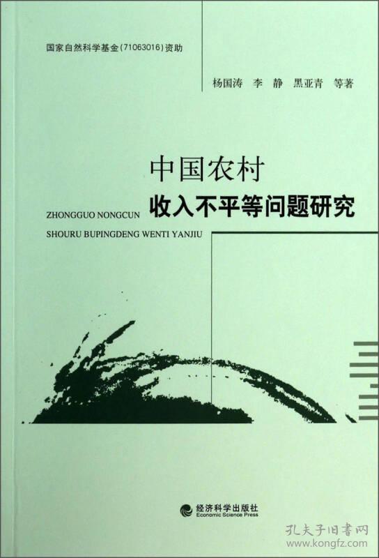 中国农村收入不平等问题研究