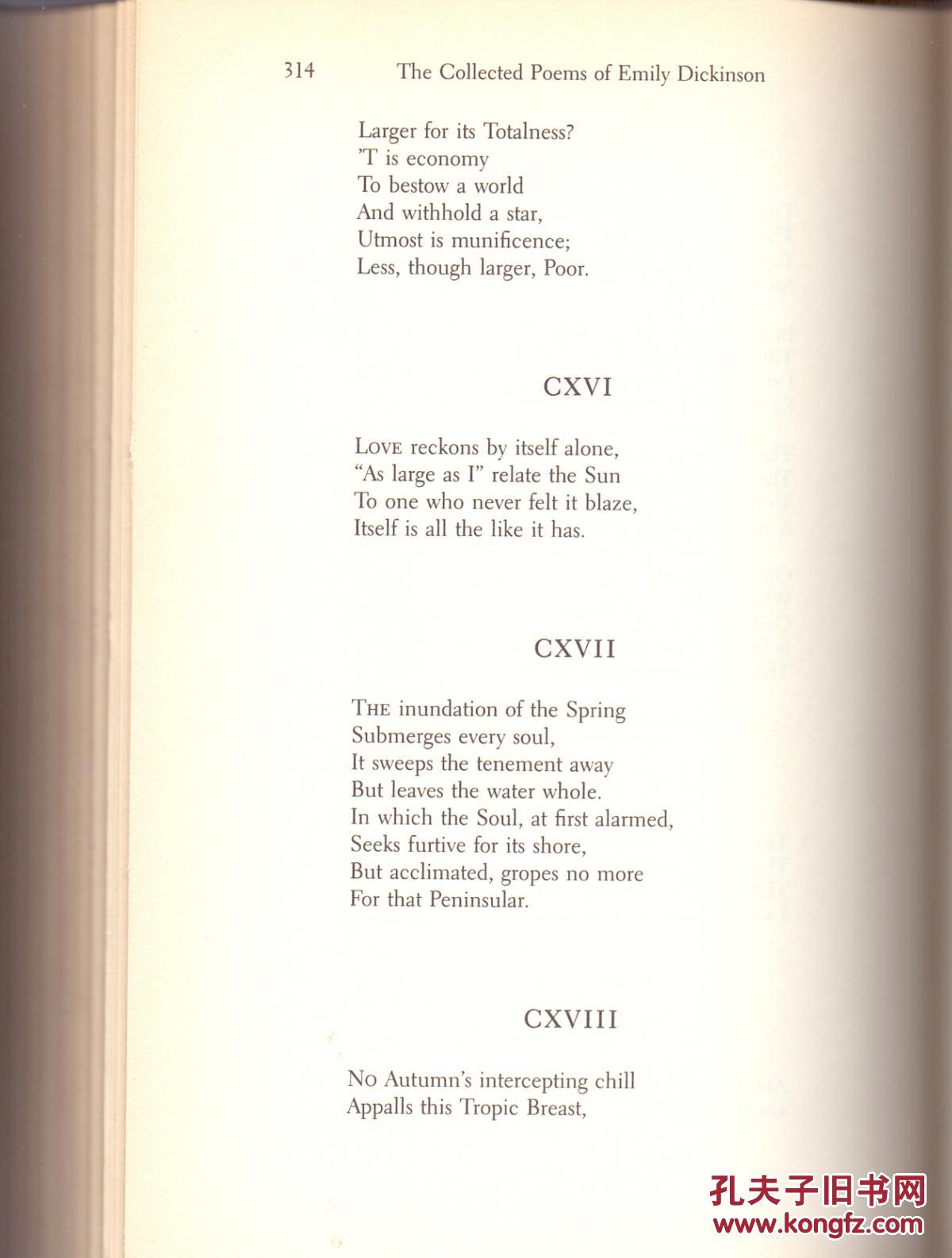 《艾米丽 狄金森诗选》精装毛边 the collected poems of emily