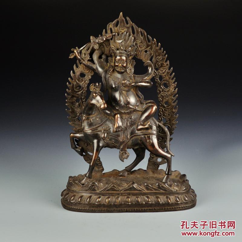 黄铜藏传骑马佛像