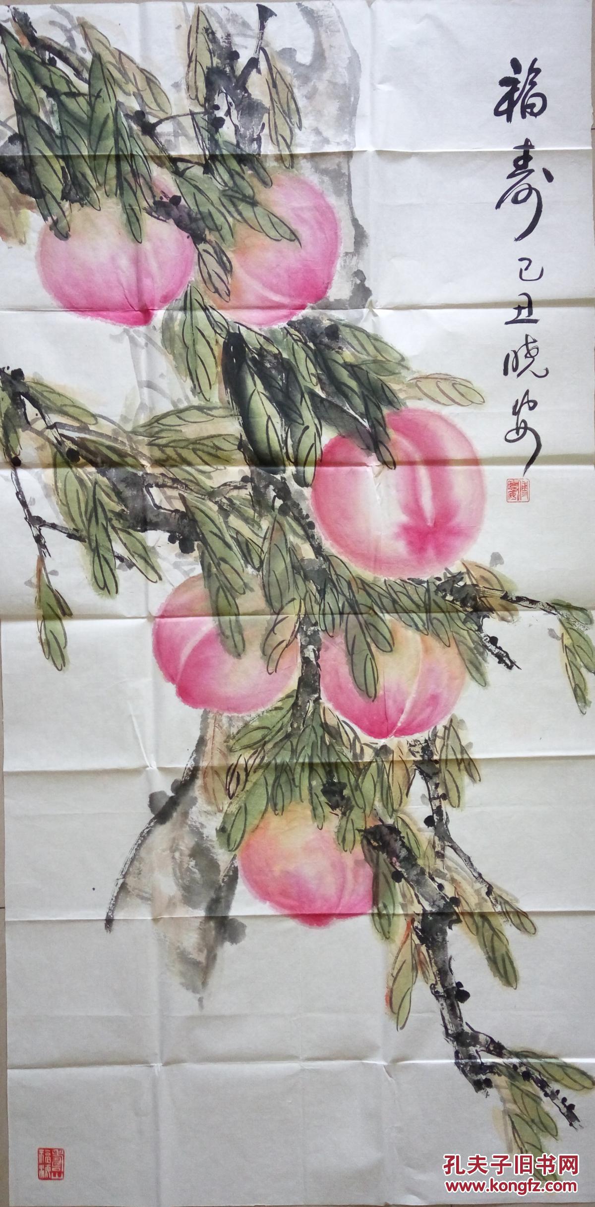当代著名军旅画家傅晓安花鸟一幅保真