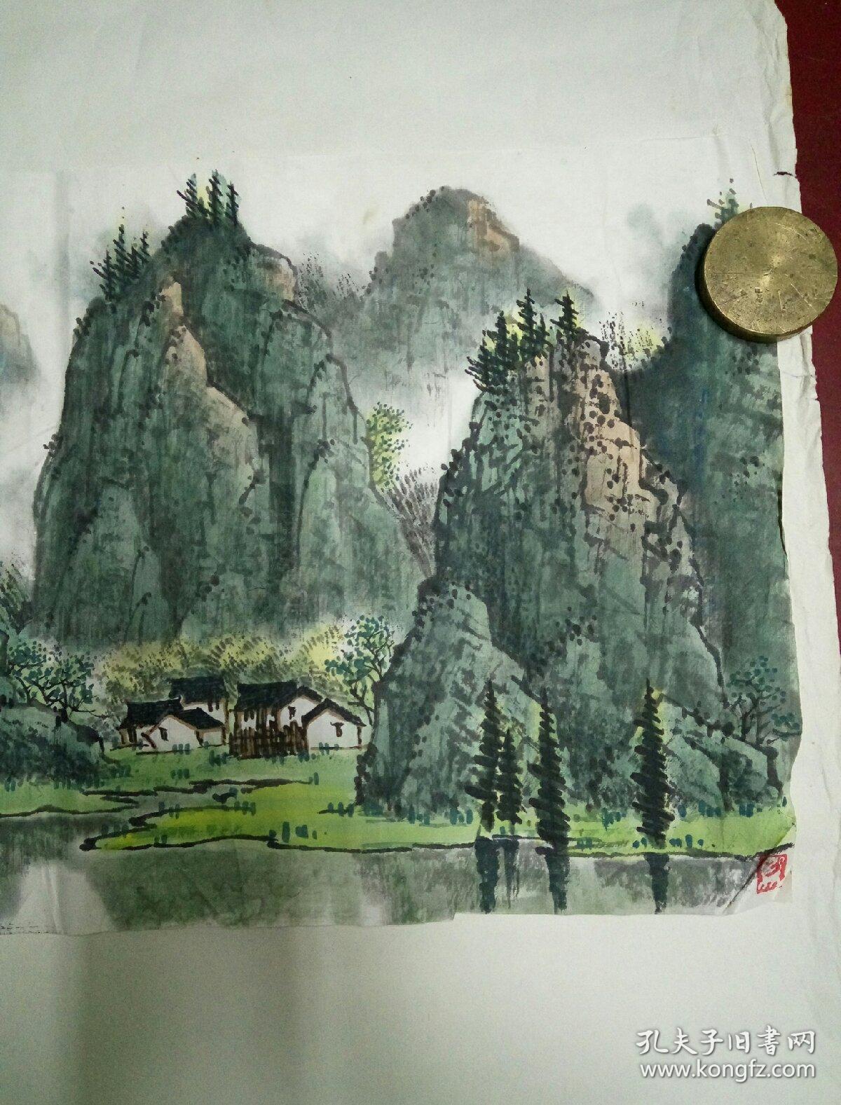 国画:桂林山水,著名画家何棣作品