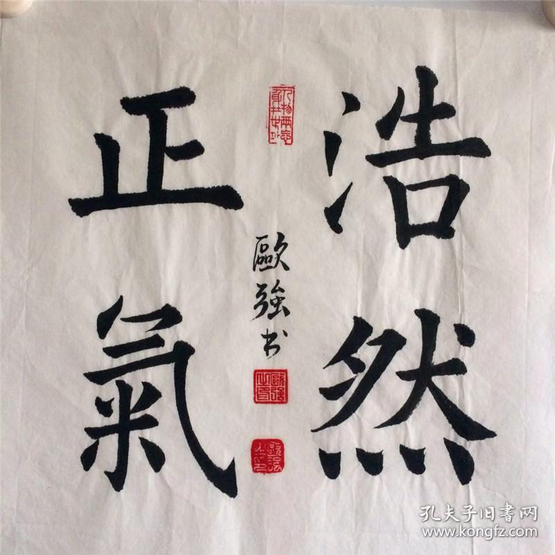 手写书法作品 浩然正气 34cm