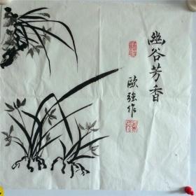 手写书法作品 兰花3 34cm