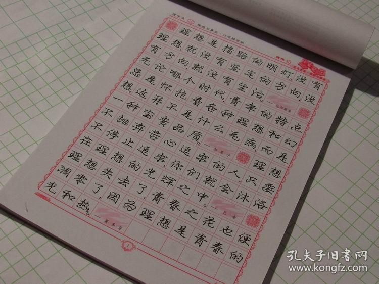 庞中华钢笔字帖行书硬笔书法学生成人蒙纸描红临摹名人名言理想与事业