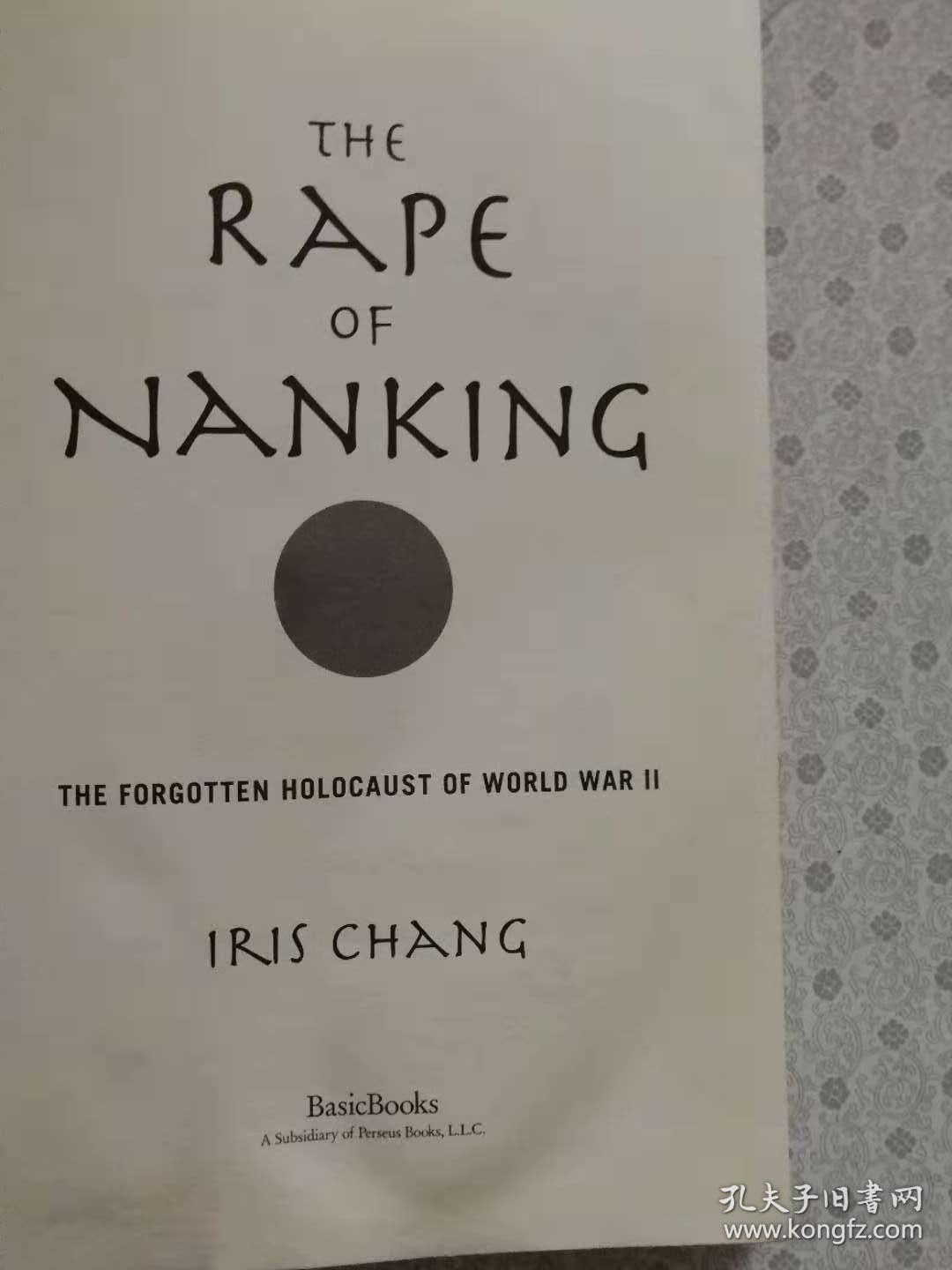 therapeofnankingirischang英文原版已故华裔作家张纯如的代表作