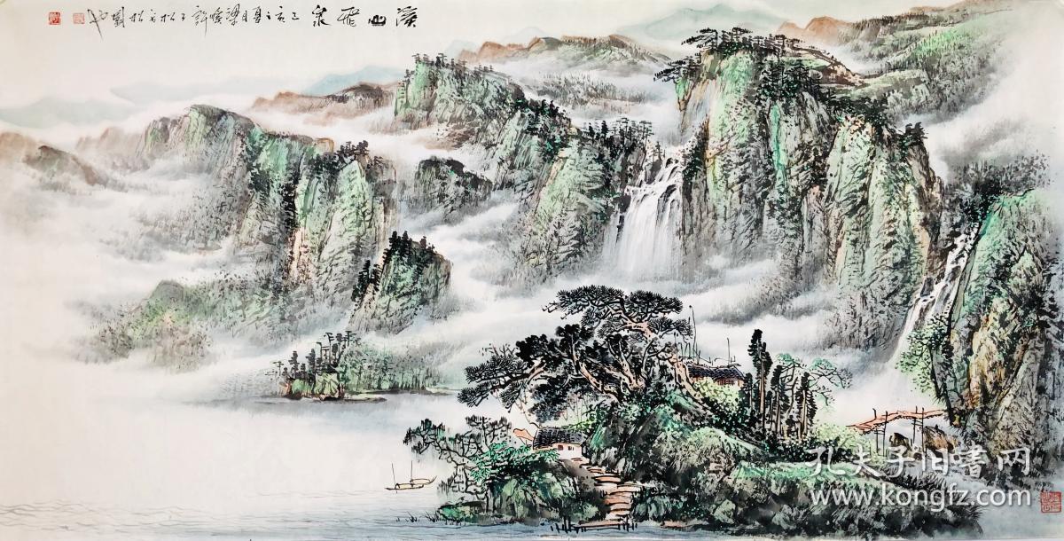 许子松 国画山水画 四尺整张 名家真迹 兴艺斋保真收藏 送礼增值国画