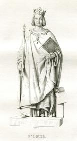 1845年钢版画《圣路易》29.5×22厘米