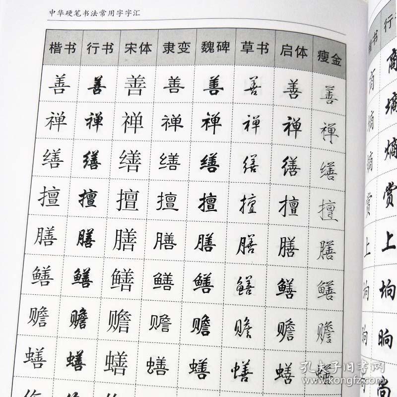 拼音查字 楷书行书隶书草书宋体魏碑启体瘦金8种字体 钢笔书法艺术