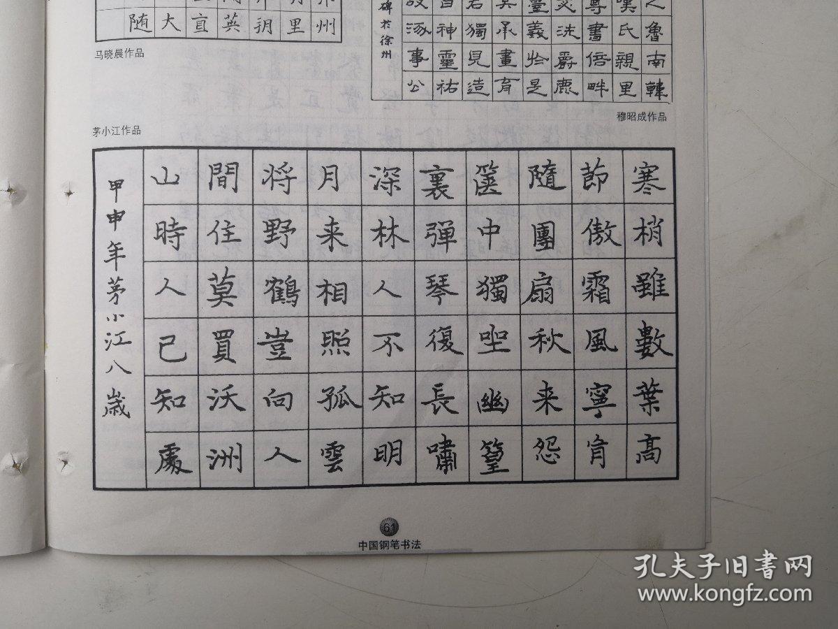 江苏徐州书法名家矛小江钢笔书法硬笔书法书法1件出版作品出版在中国