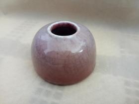 清康熙豇豆红釉水盂——珍稀藏品