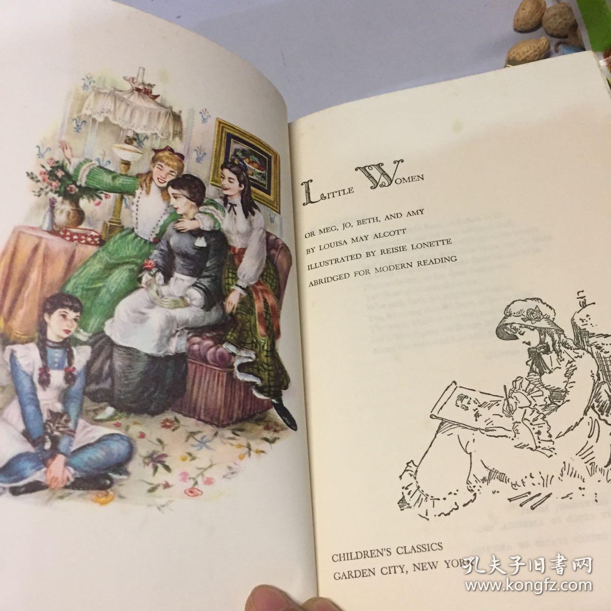 英文原版:little woment 小妇人 louisa may alcott 插图精装毛边本