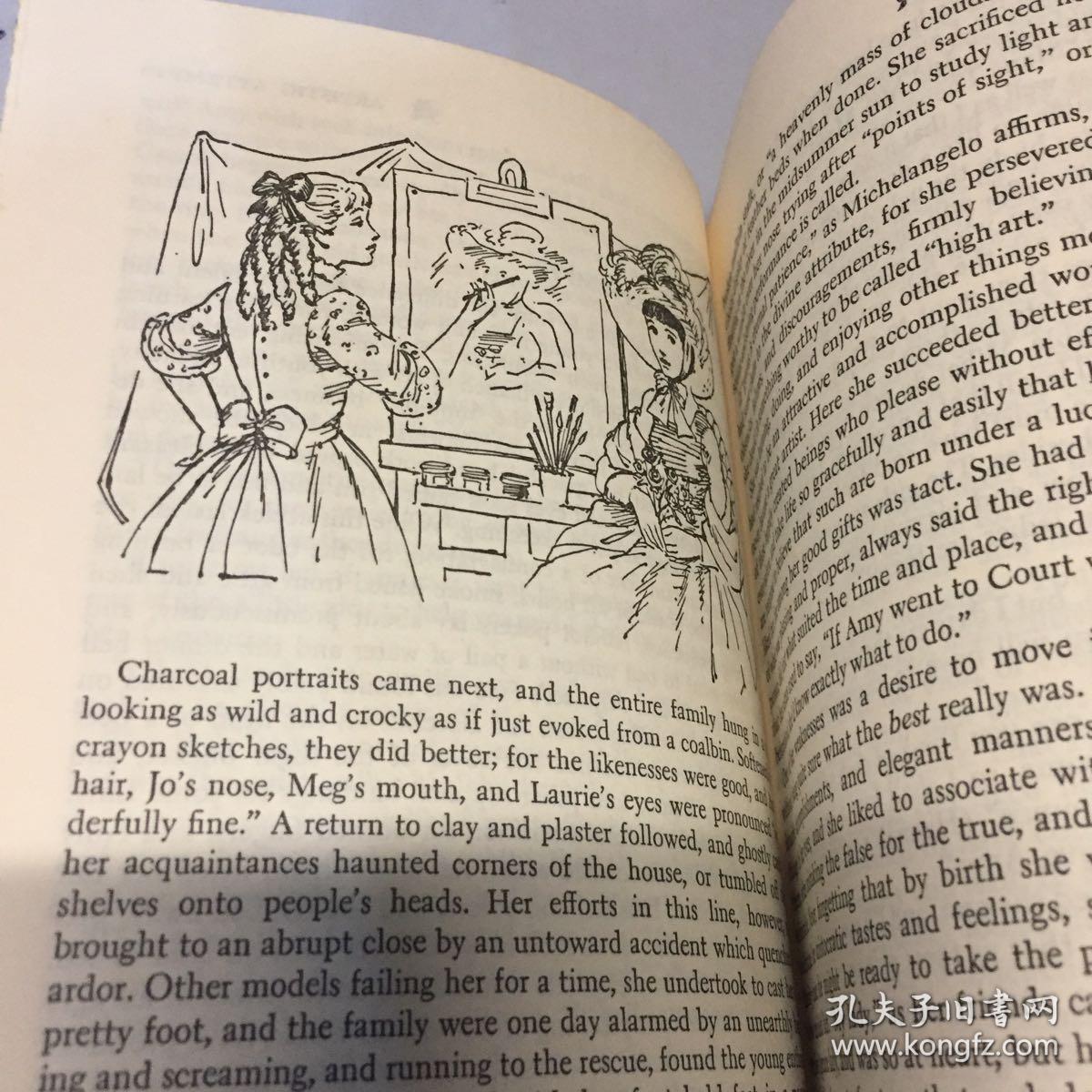 英文原版:little woment 小妇人 louisa may alcott 插图精装毛边本