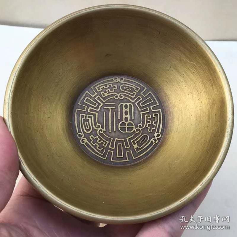 仿古铜器黄铜八仙铜碗影视道具 工艺品古玩收藏生活用品古玩杂项