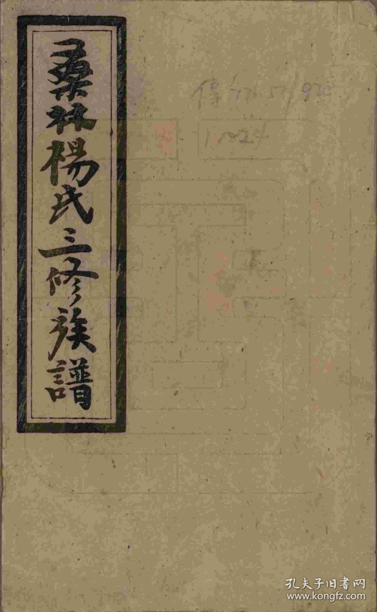 二手湖南邵东 桑林杨氏三修族谱 家谱 宗谱 家乘(复印本)