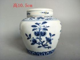 明代青花天字罐06