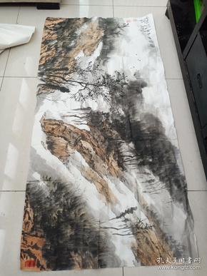 中国美协会员陕西著名山水画家刘长江作品8平尺保真
