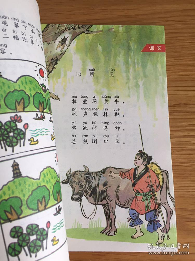 全彩版九年义务教育五年制小学教科书 语文第四册,80,90后怀旧课本无