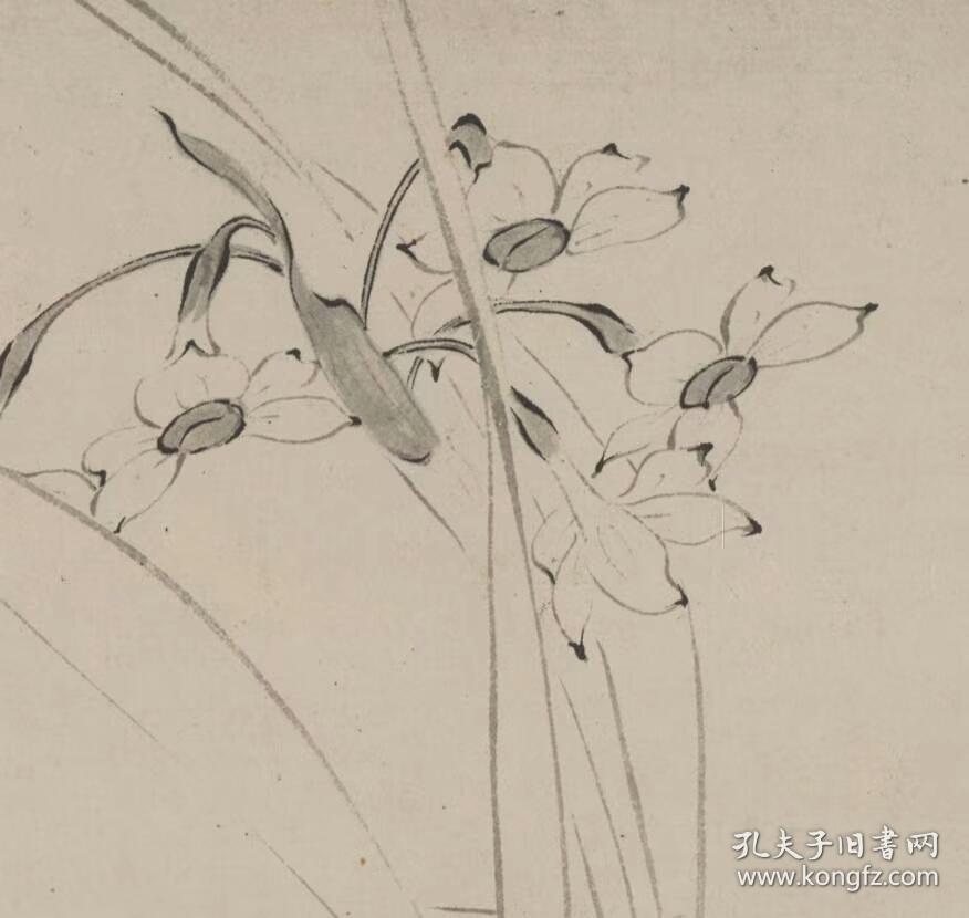 陆治 仿赵孟坚水仙图.纸本大小36.37*1098.75厘米.宣纸原色微喷印制.