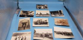 日军侵华南满铁路，关东东军驻黑山县站，老照片10张品好。大张14/8