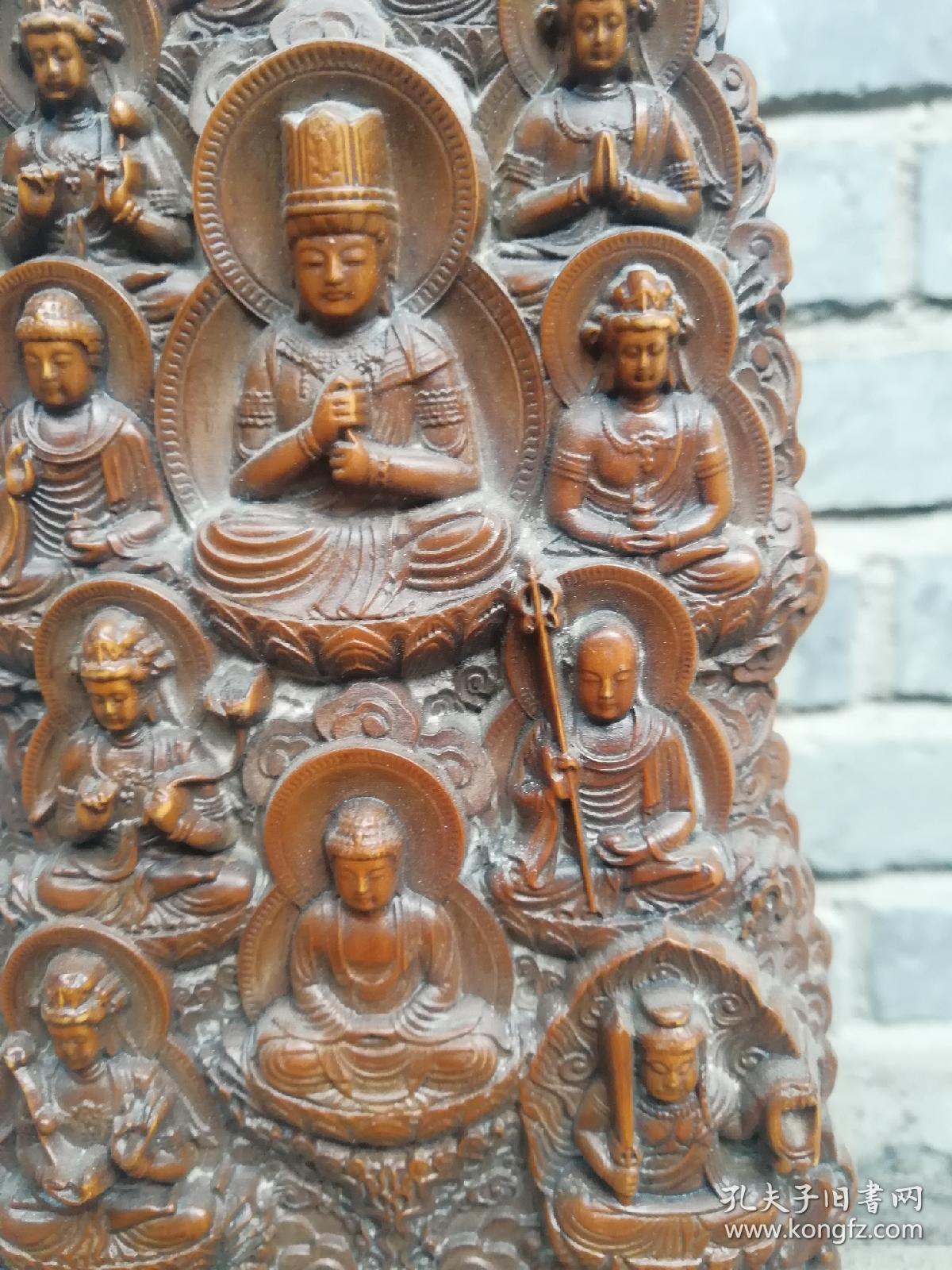 民间旧藏《万佛朝宗》木牌案摆