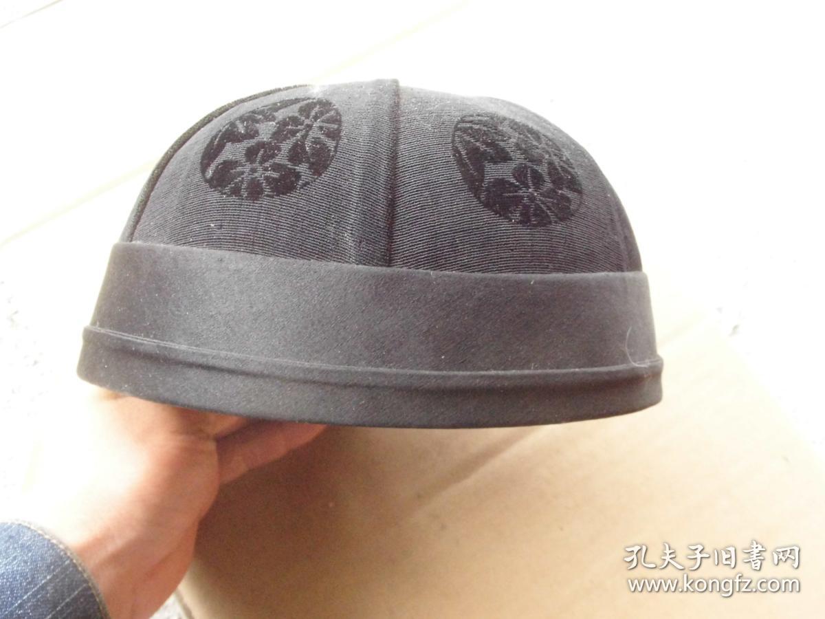 民国带商标老帽子 民俗老物件 瓜皮帽 儿童帽 小孩帽