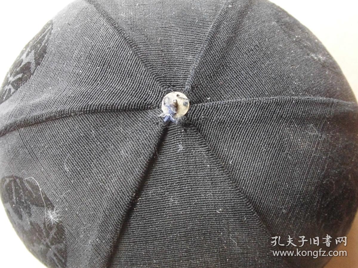 民国带商标老帽子 民俗老物件 瓜皮帽 儿童帽 小孩帽