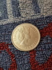 香港硬币。1971年发行。面值五毫。