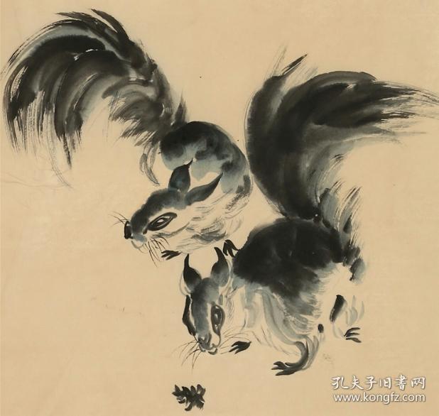 刘继卣写意松鼠