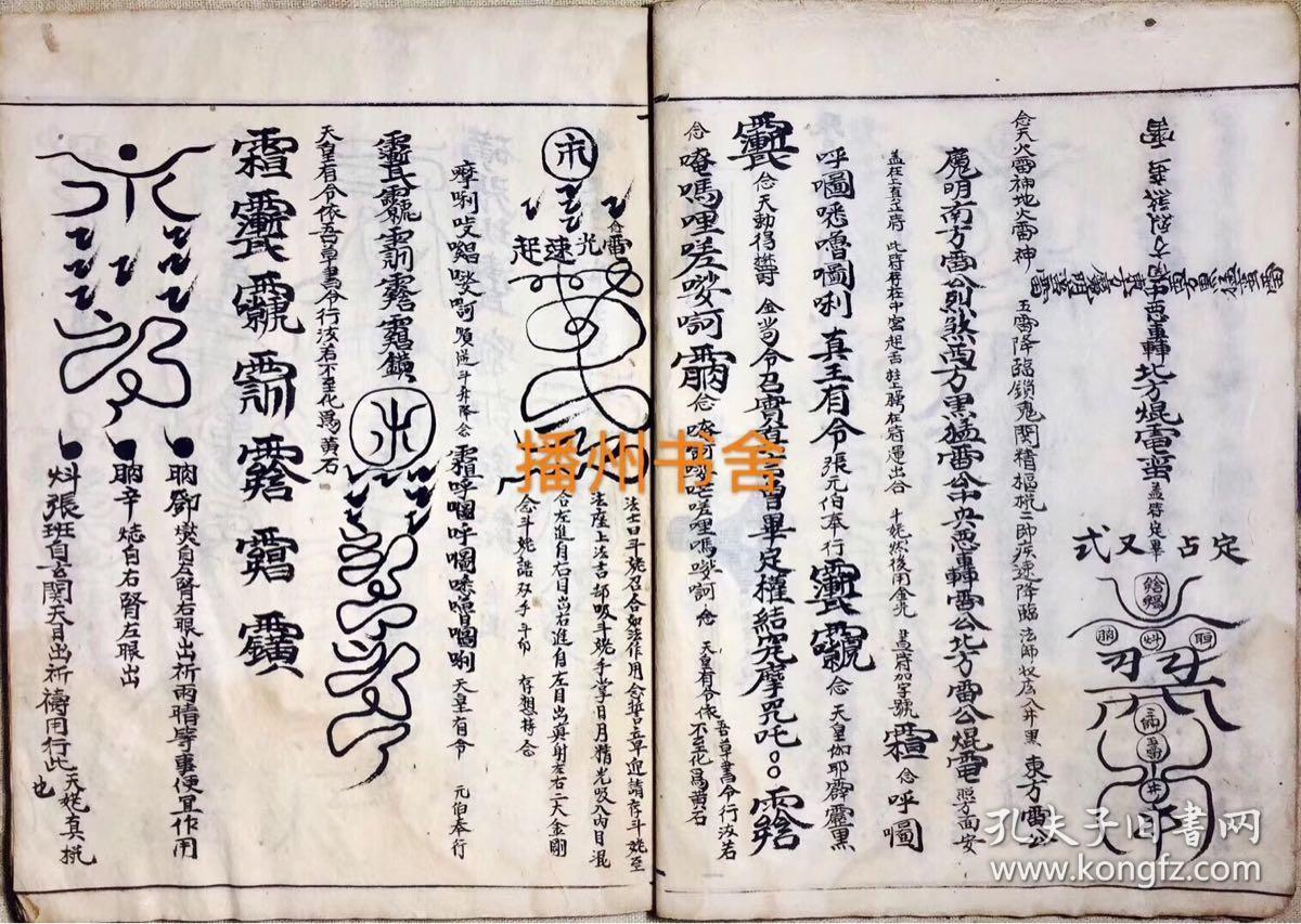 谢乾元沐手录【先天斗姥紫光丹天雷法】:尺寸24-18,内容计72面.