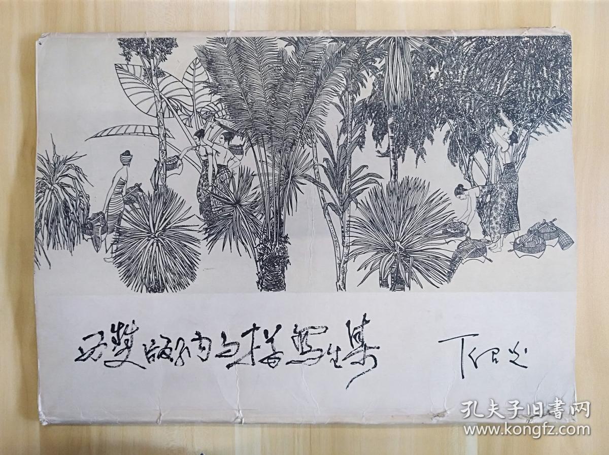 《丁绍光—西双版纳白描写生集》·内活40页全·1979年·一版一印