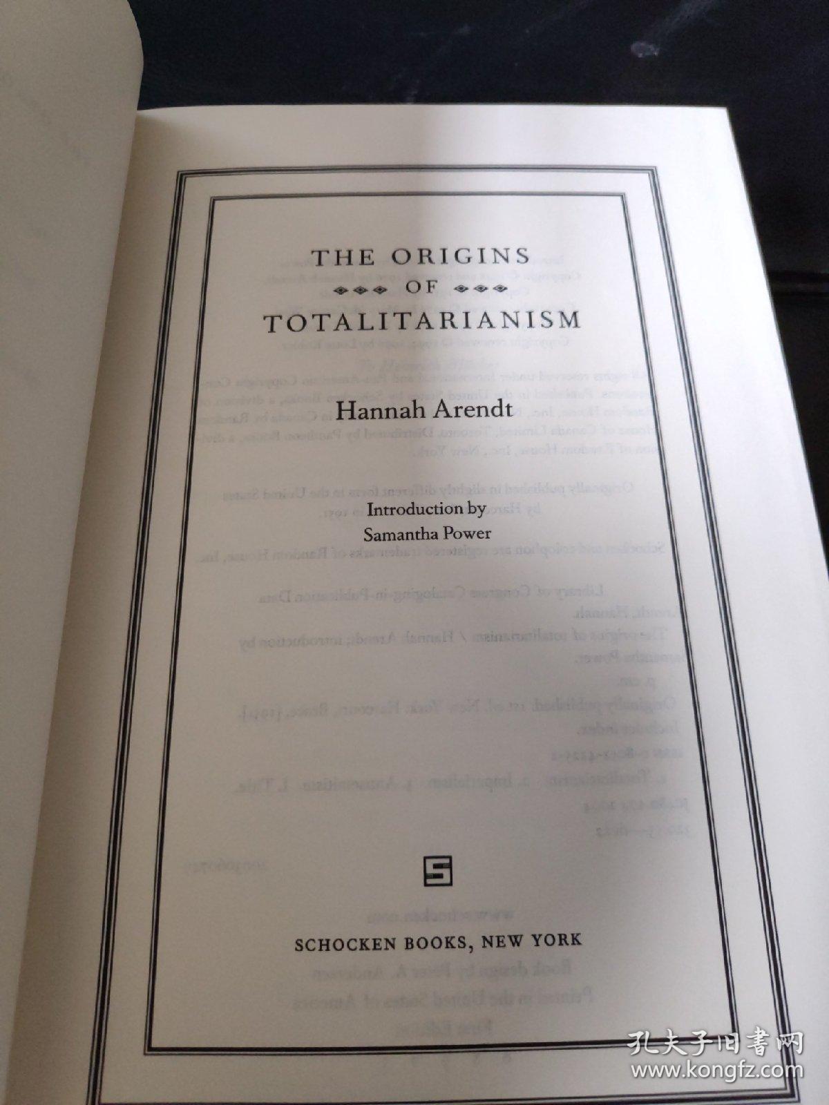 totalitarianism,demonize the origins of totalitarianism 极权主义的起源 英文原版