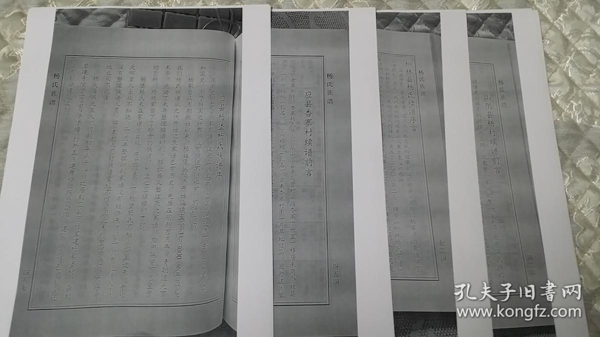 杨氏族谱 ( 山西代县杨忠武祠编 )(复印件)