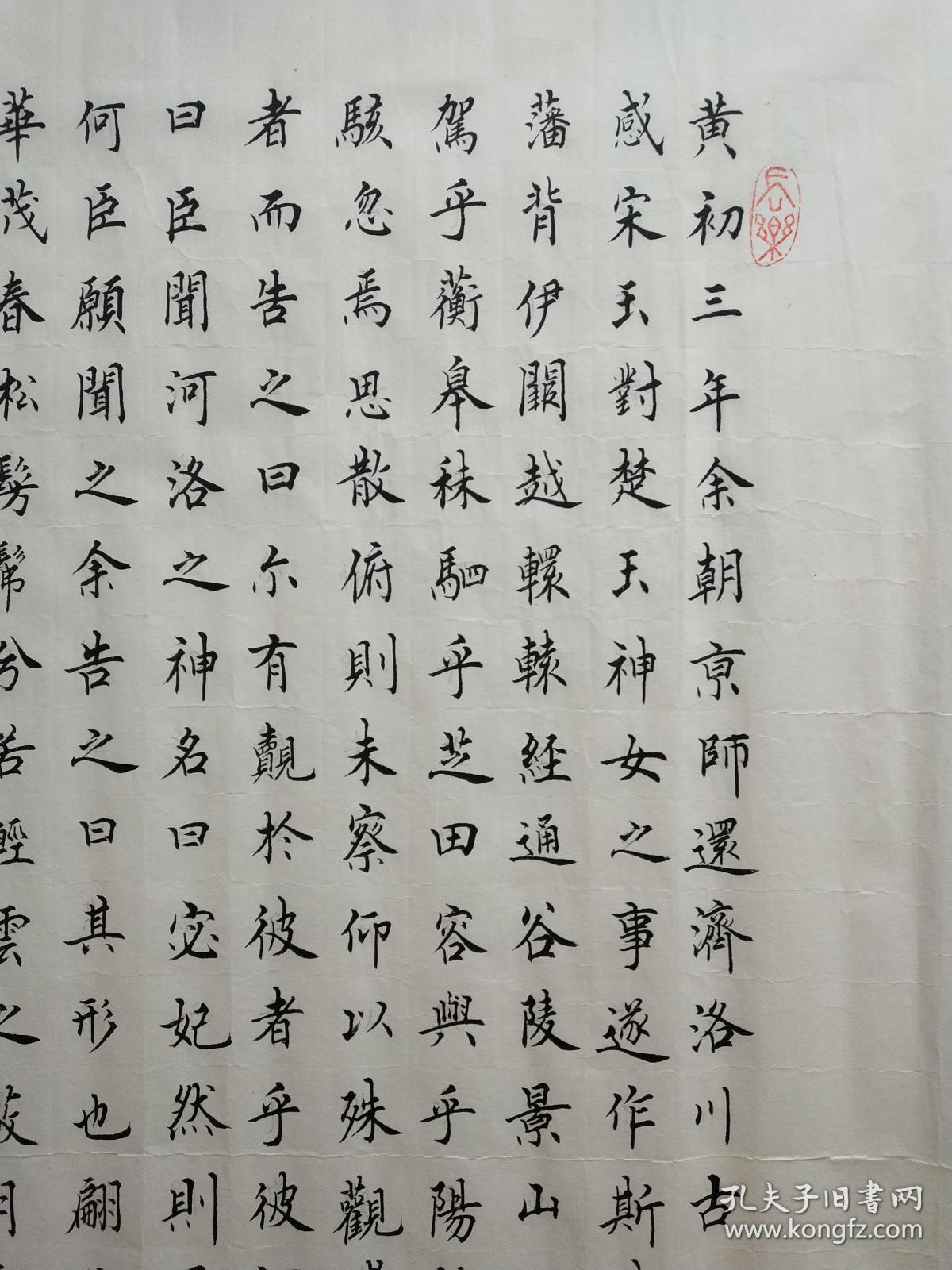 省书协会员六尺楷书精品洛神赋