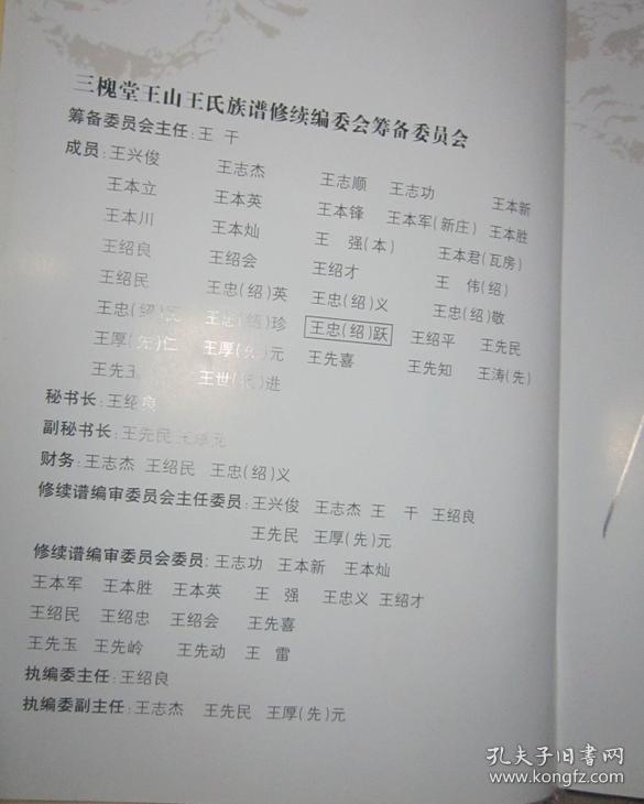【三槐堂】王山王氏族谱