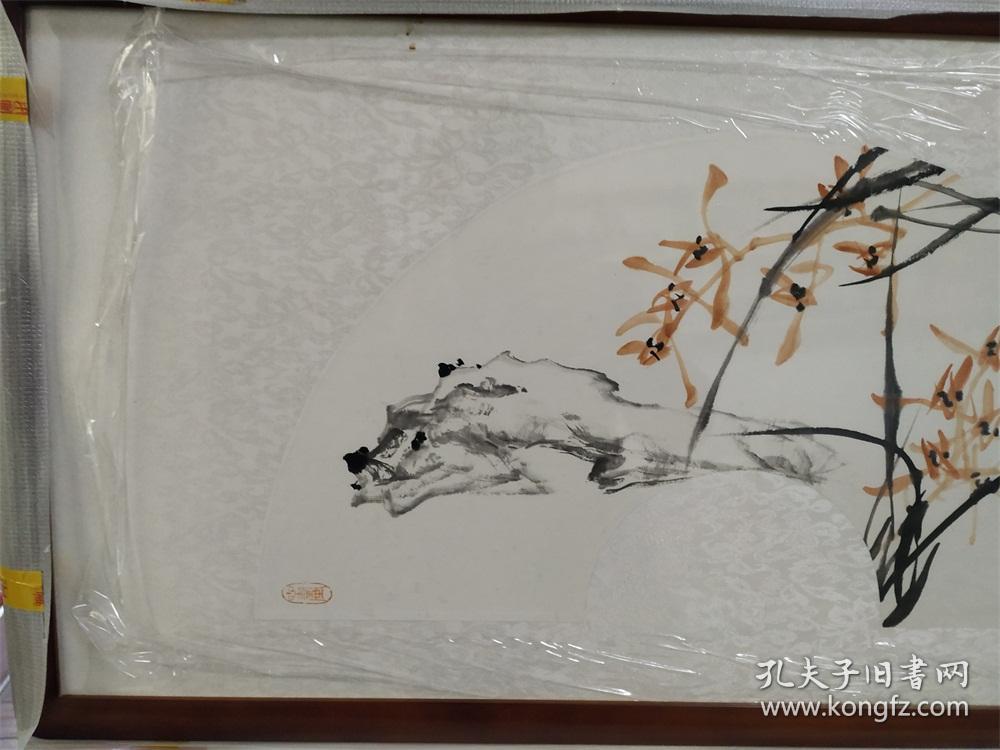 省美协画家精品兰草奇石图