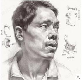 巅峰素描头像2 2018李世光人物肖像五官照片临摹手绘画集册杨敲入门慎