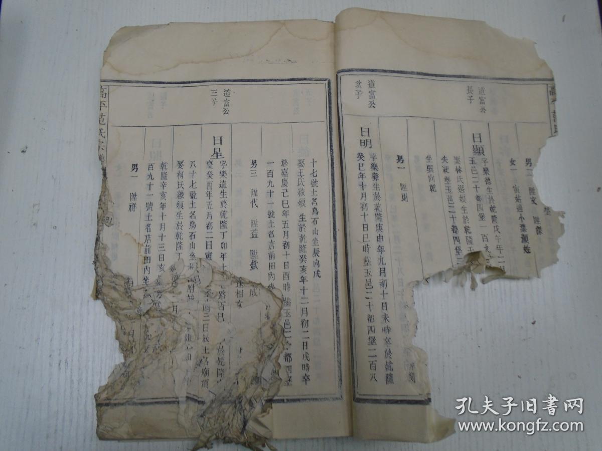 民国版/餘庆堂《高平范氏宗谱》(仁十二公八世孙祖都公派纪实居玉邑二