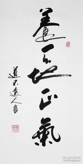 【保真】著名书法家道不远人(杨向道)作品:养天地正气