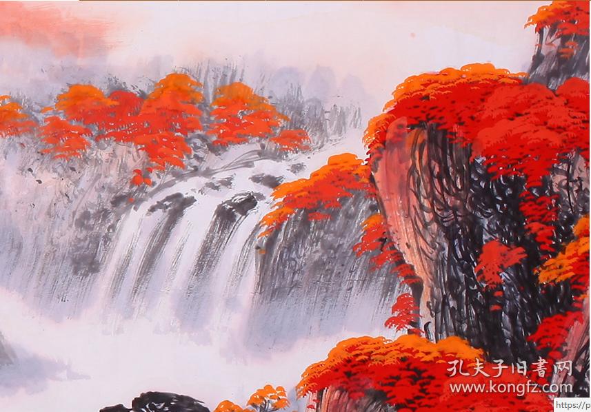 山东美协会员,著名风水画大师赵鹏飞巨幅精品国画《鸿运当头》(卖家