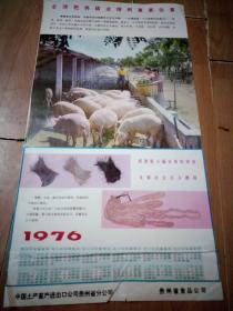 1976年年历画 中国土产畜产进口公司贵州省分公司