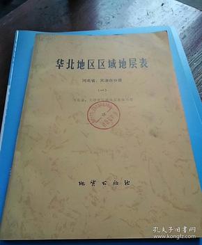华北地区区域地层表(一)河北省,天津市分册