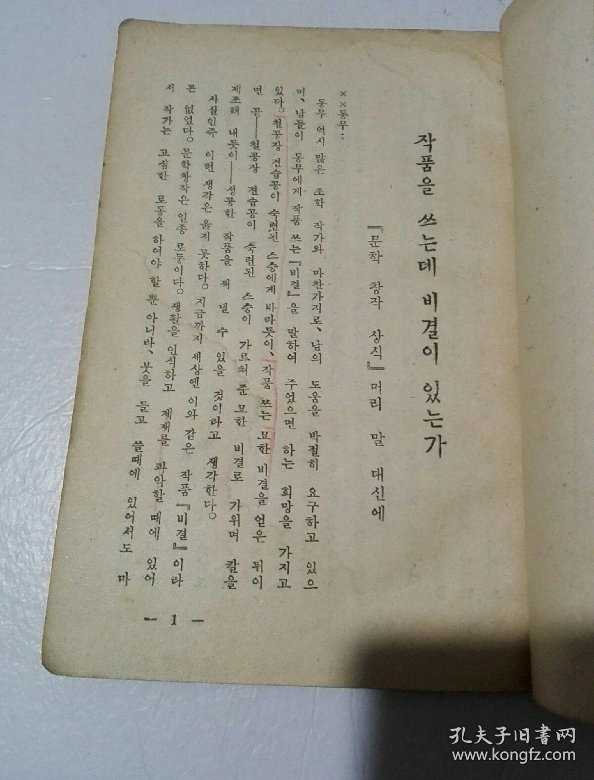 与习作者谈写作(朝鲜文)