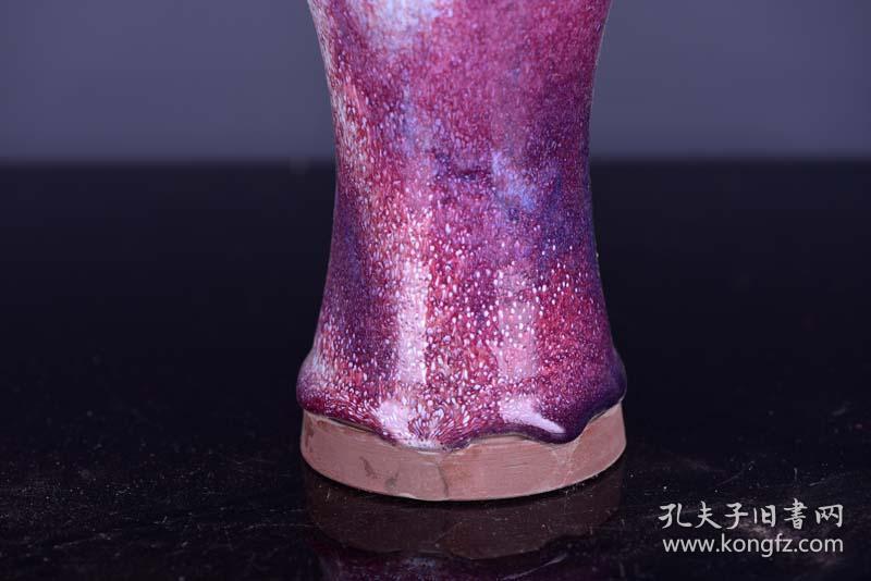 宋均窑窑变釉玫瑰紫梅瓶