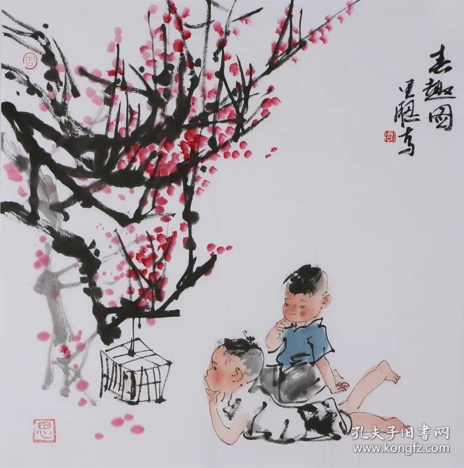 周思聪人物国画字画纯手绘