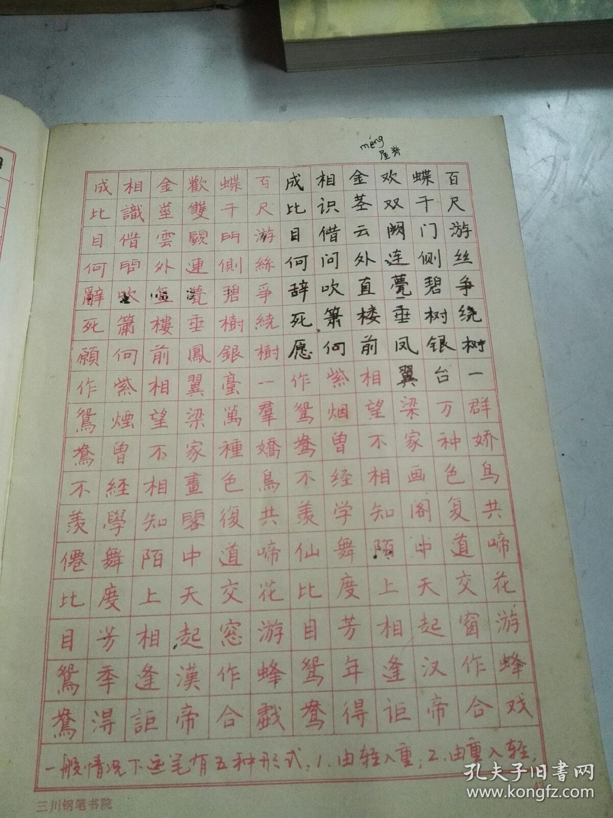 描红钢笔练字帖(二)_三川钢笔书院_孔夫子旧书网
