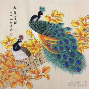 曾松涛四尺工笔斗方
