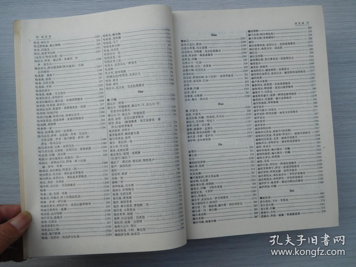 世界历史百科全书.人物卷(16开精装1992年12月1版1印)
