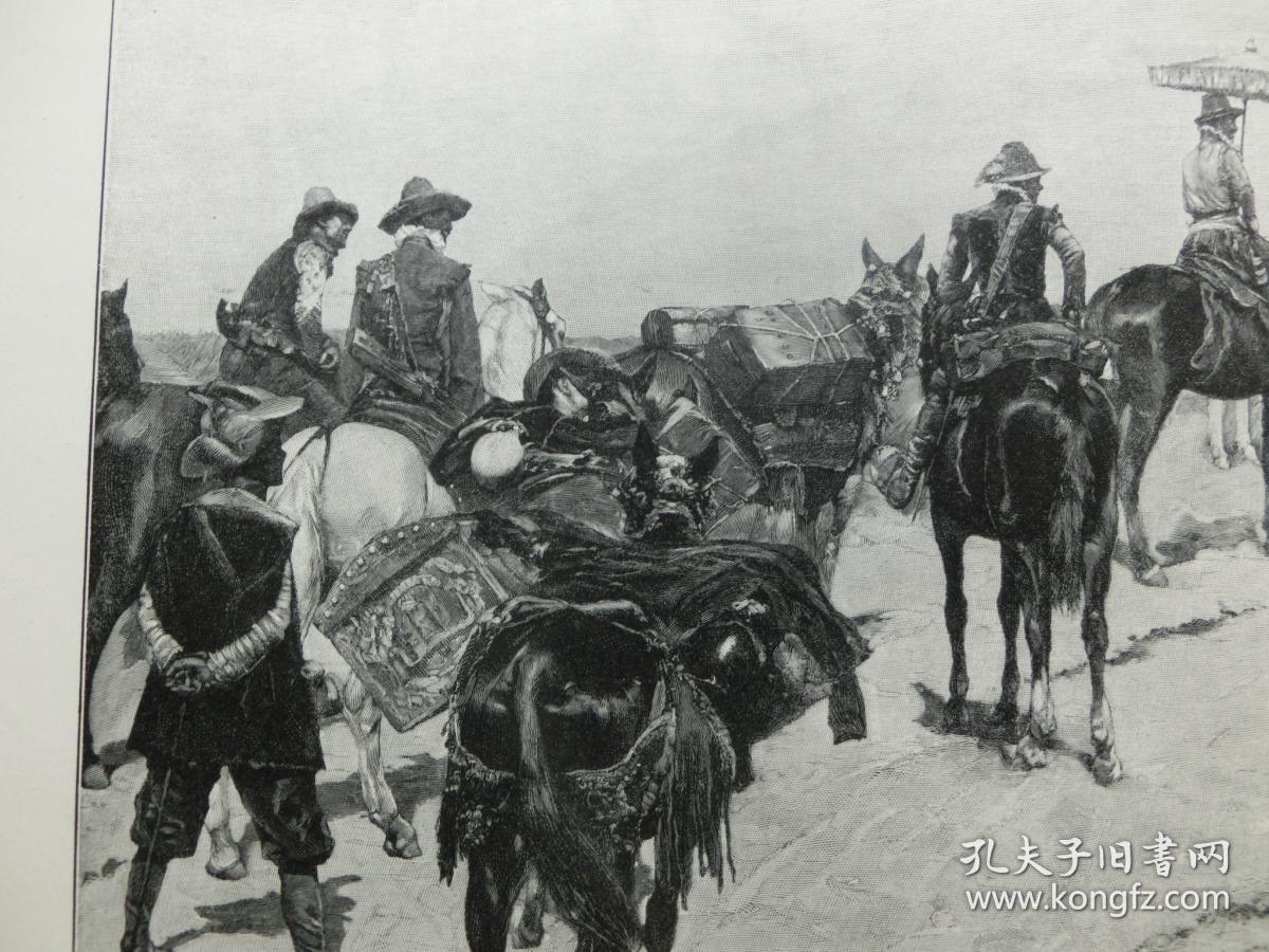 【百元包邮】 巨幅《堂吉诃德》1904年 木刻版画 木口木刻 纸张尺寸约
